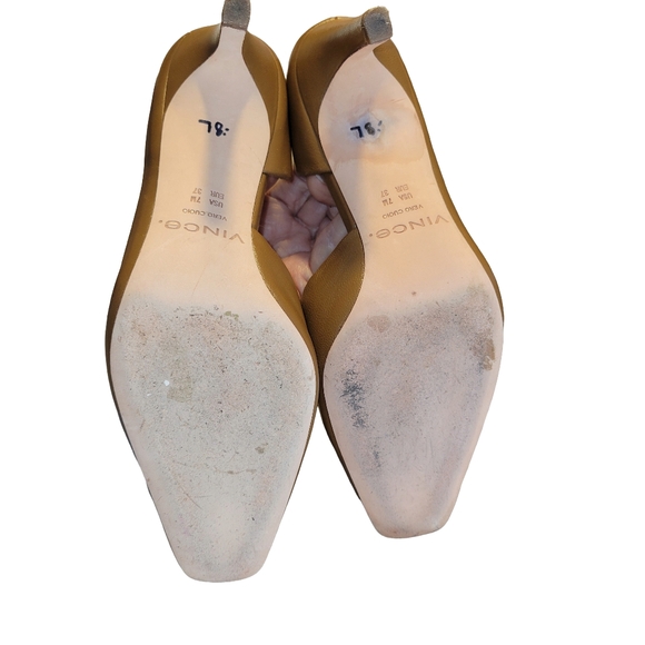 Vince Tiana Point Toe Leather Pumps Tan Size 7 - Picture 12 of 12